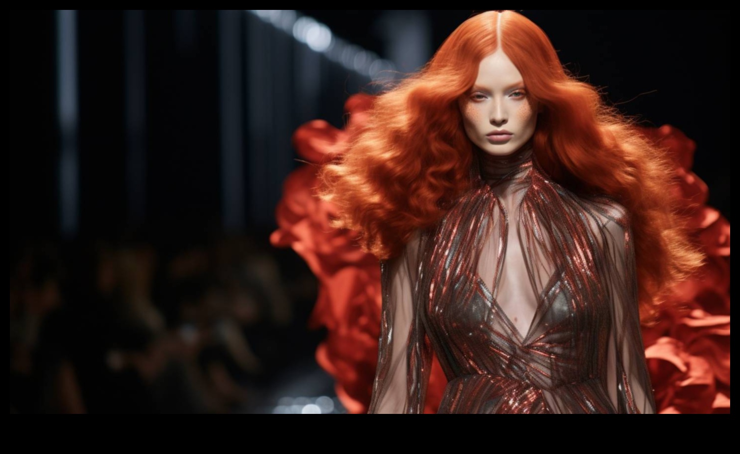 No jauna definēts skrejceļš: sarkanas un kastaņbrūnas frizūras augstās modes paziņojumiem