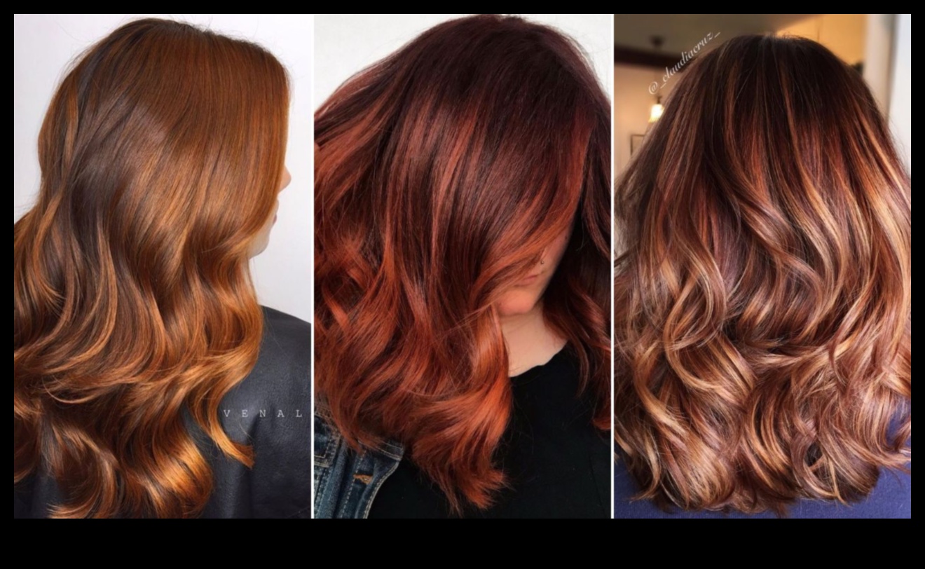 No viļņiem līdz izkropļojumiem: daudzpusīgas sarkanas un kastaņbrūnas frizūras ikvienam gadījumam